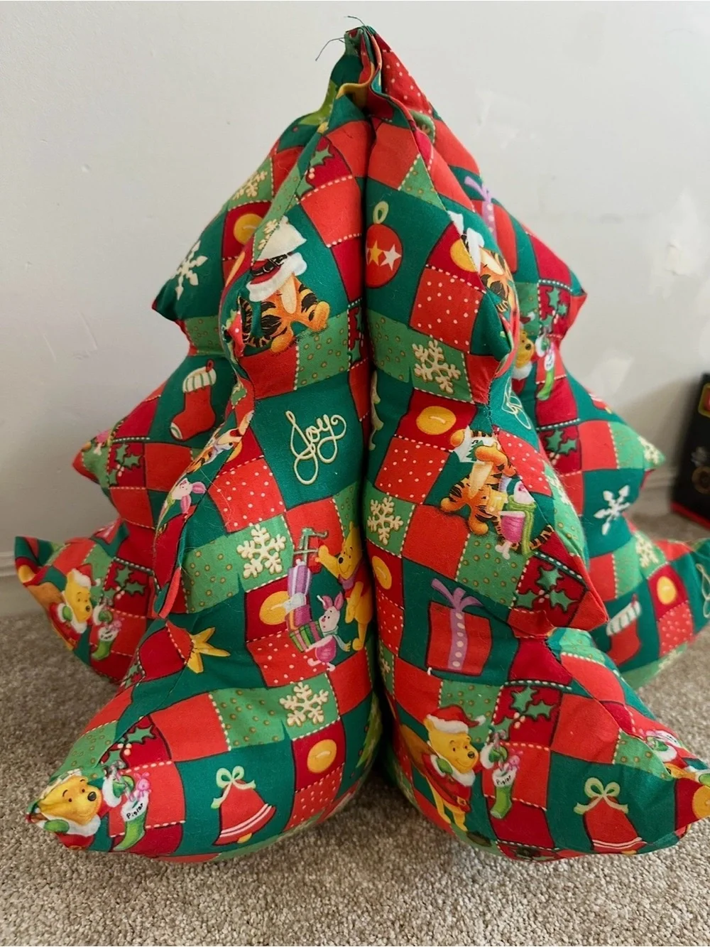 Vintage Holiday Patchwork Winnie the Pooh Tree